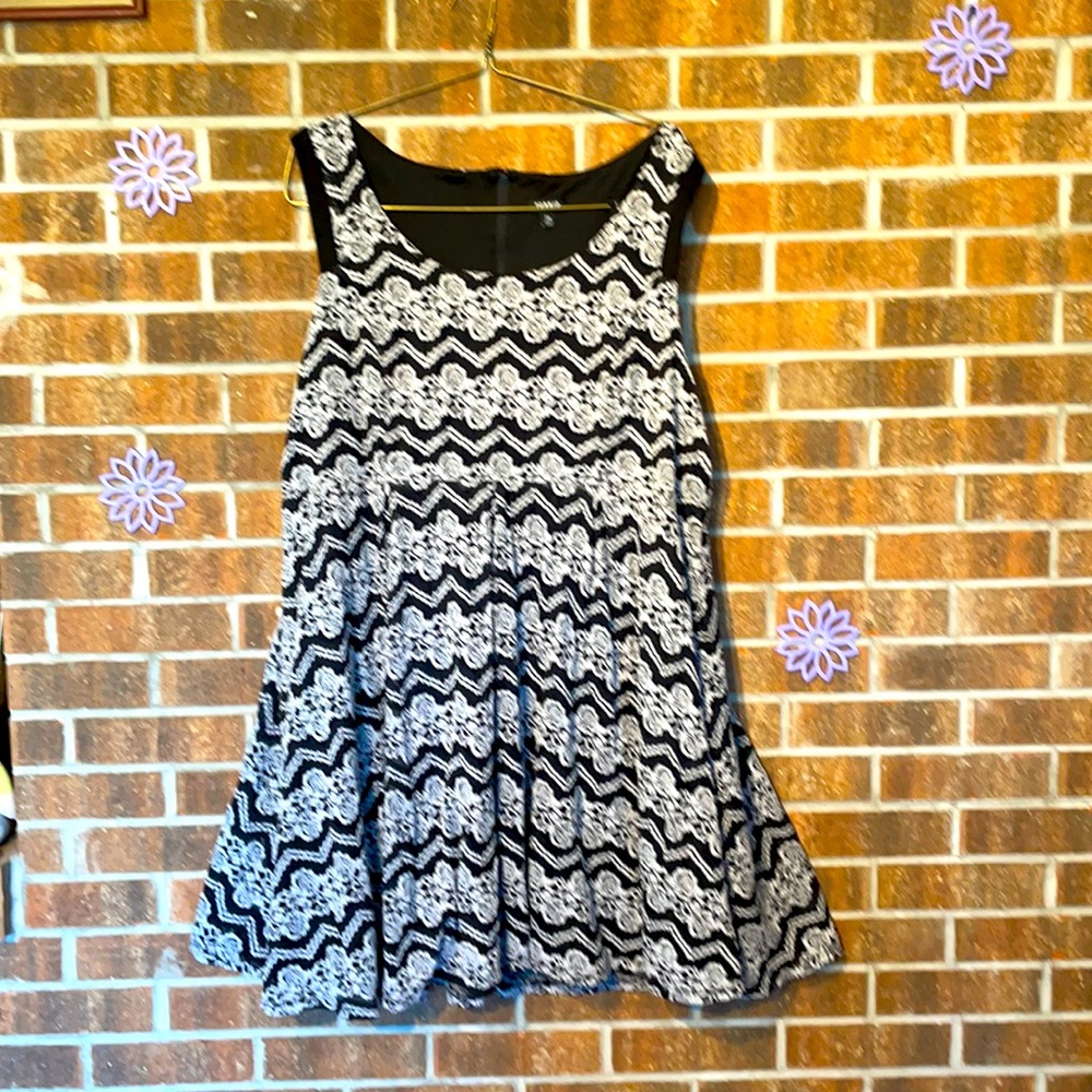 Black and White Skater Dress
